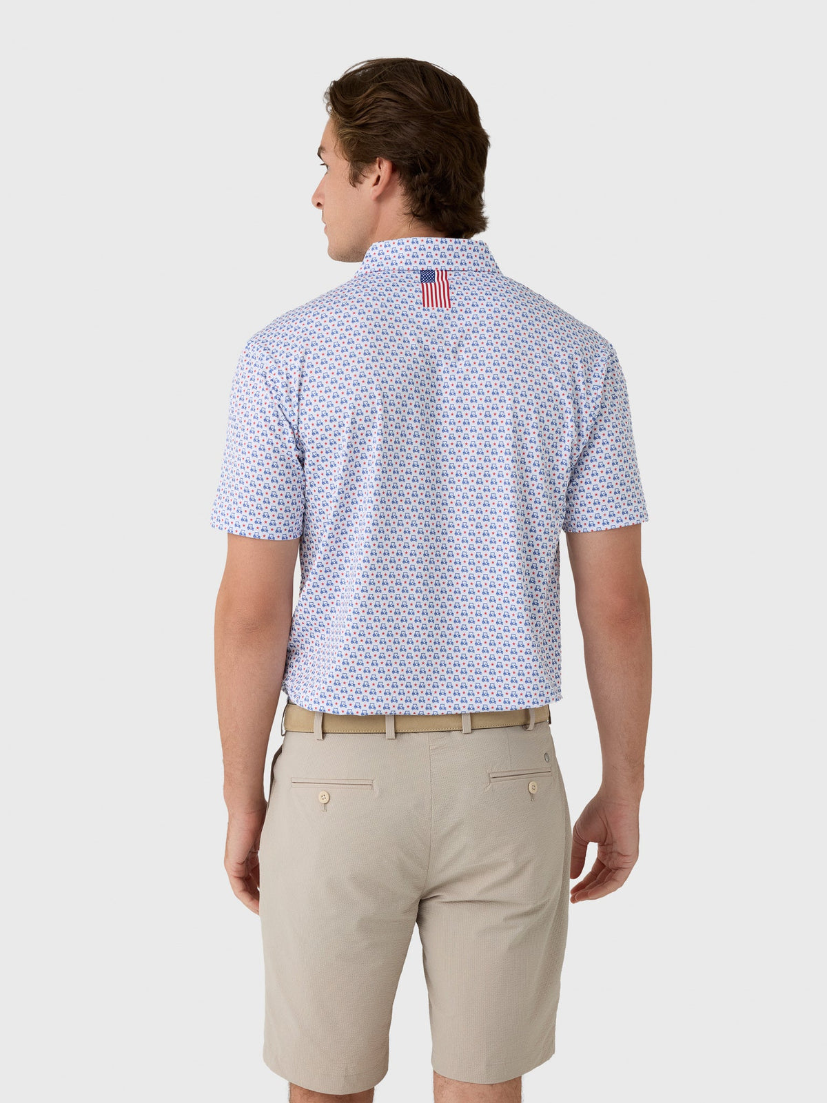Rhoback Men's The Stars & Carts Performance Polo