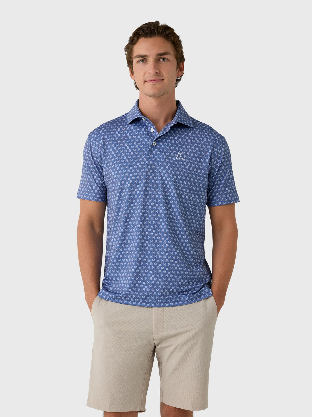 Rhoback Men's The Blue Crab Performance Polo