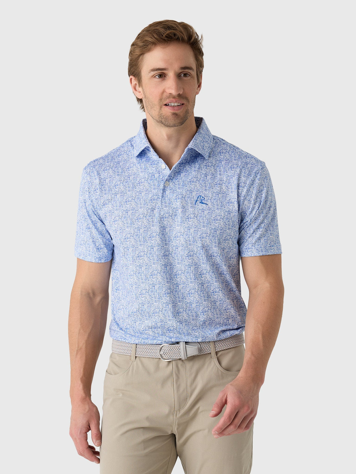 Rhoback Men's The Boulevard Southern Methodist University Collegiate Polo