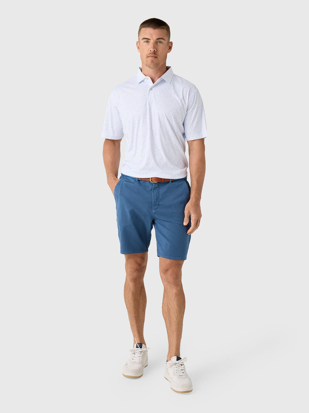 Peter Millar Crown Sport Men's Featherweight Land Of The Free Performance Polo