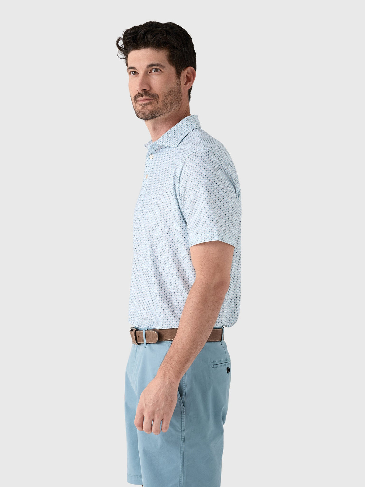 Peter Millar Crown Sport Men's Flock Performance Jersey Polo