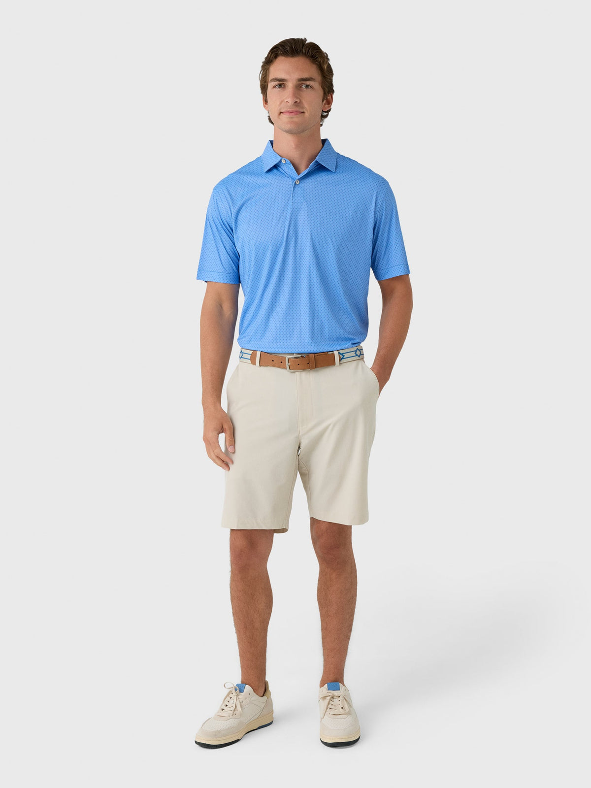 Peter Millar Crown Sport Men's Featherweight Starmount Performance Polo