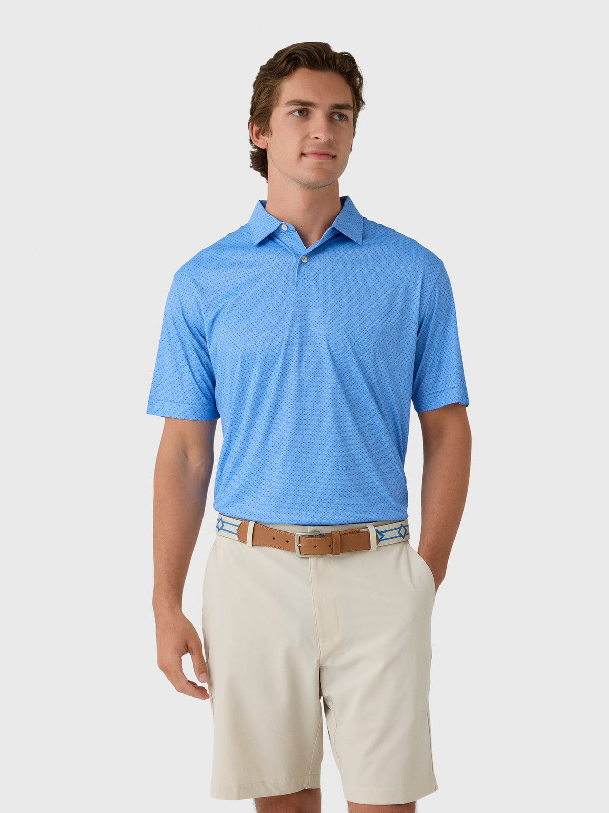 Peter Millar Crown Sport Men's Featherweight Starmount Performance Polo