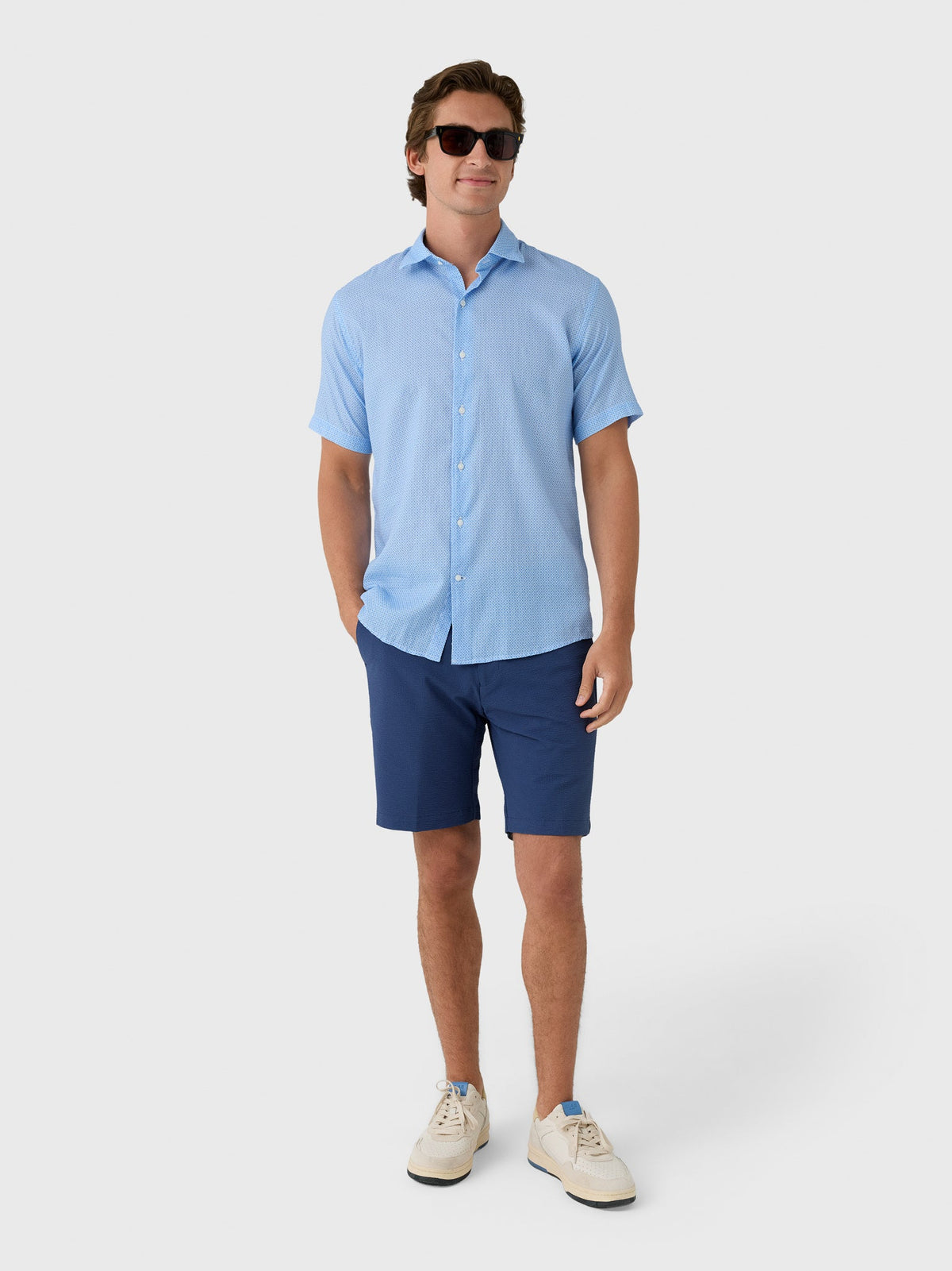 Peter Millar Crown Men's Windsail Cotton Lyocell Sport Shirt