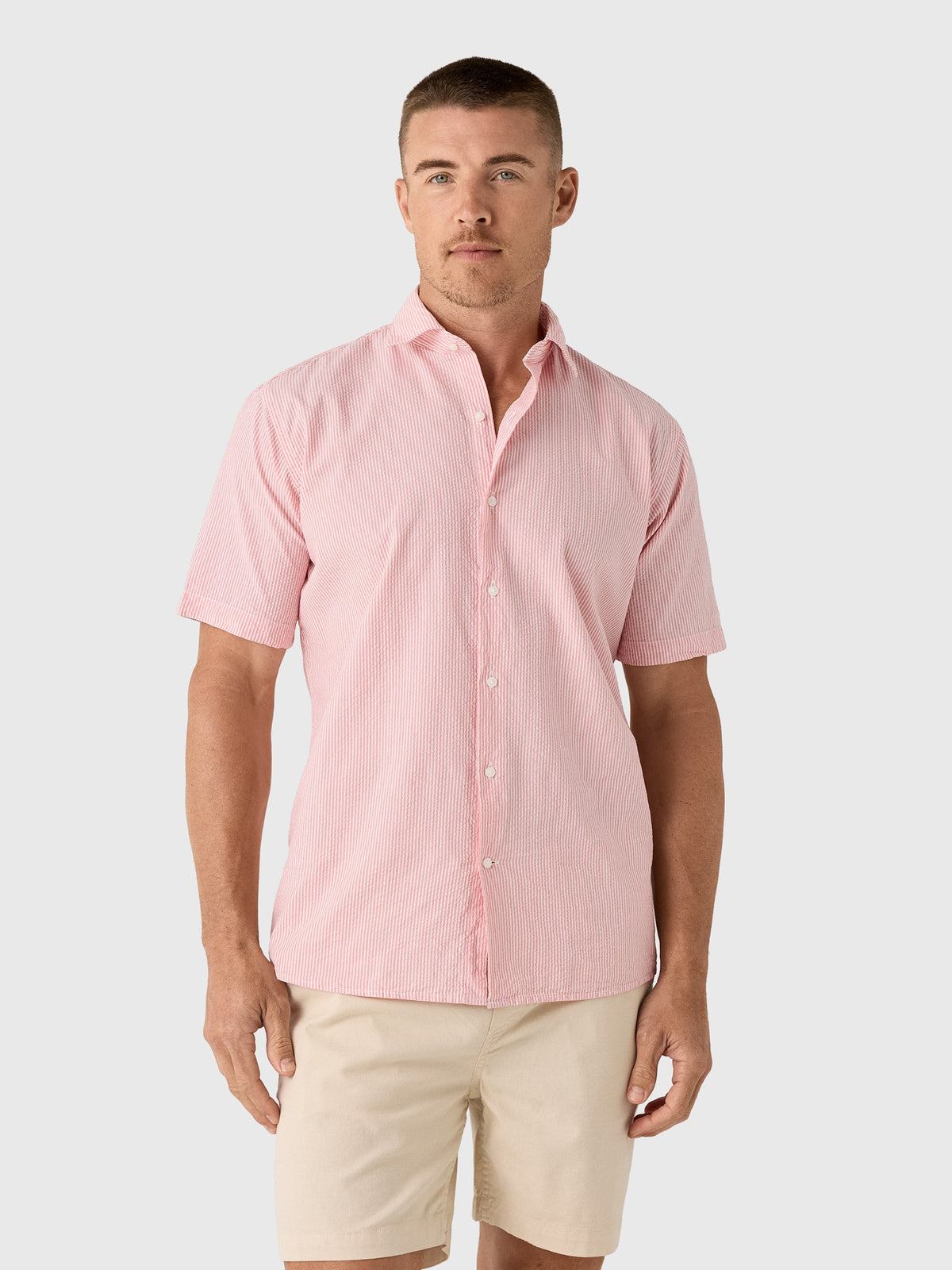 Peter Millar Crown Men's Coastal Stripe Cotton Lyocell Sport Shirt