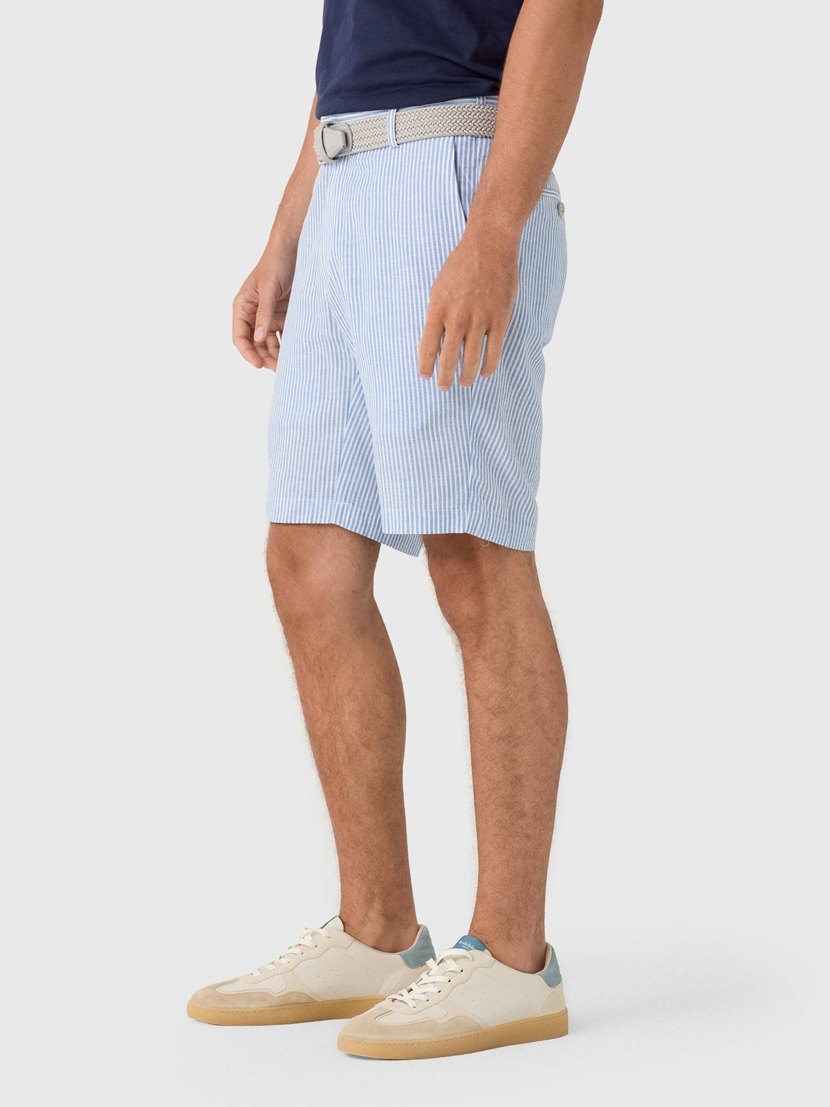 Peter Millar Crown Crafted Men's Surge Linen-Blend Stripe Performance Short