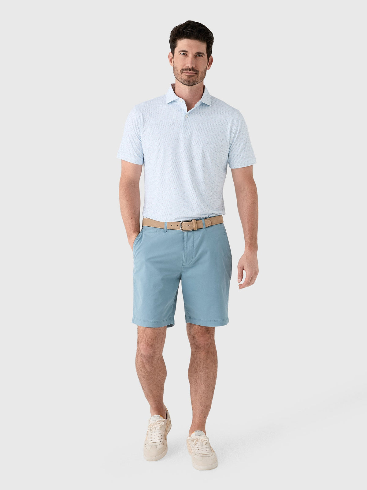 Peter Millar Crown Crafted Men's Soprano Waves Performance Jersey Polo