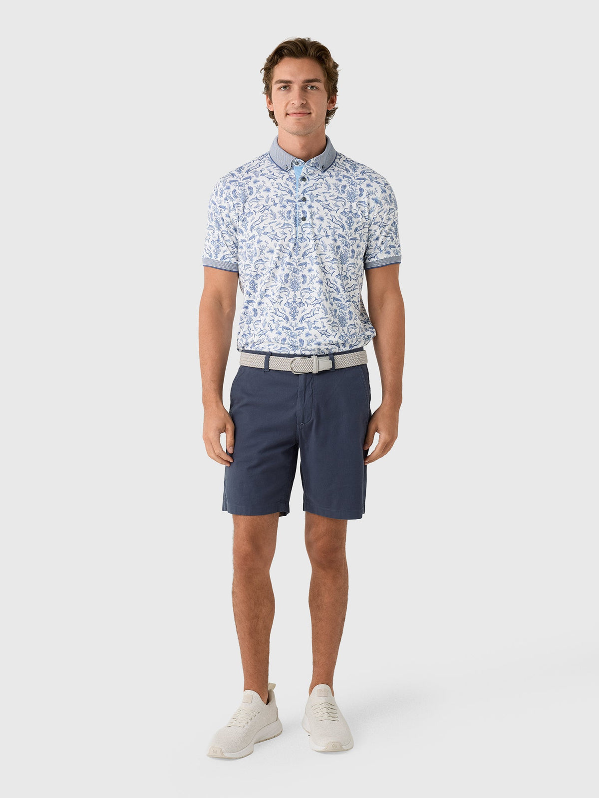 Greyson Men's Coral Curiosities Polo