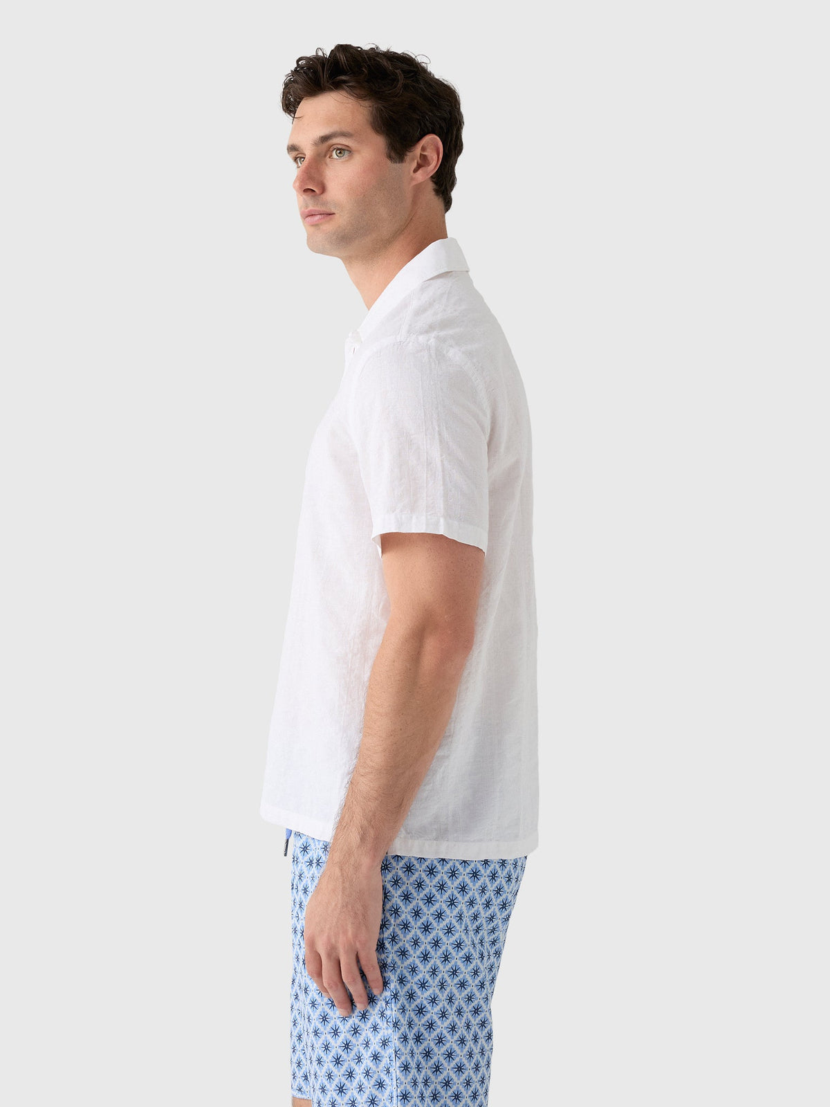 Onia Men's Cotton Linen Pop-Over Polo