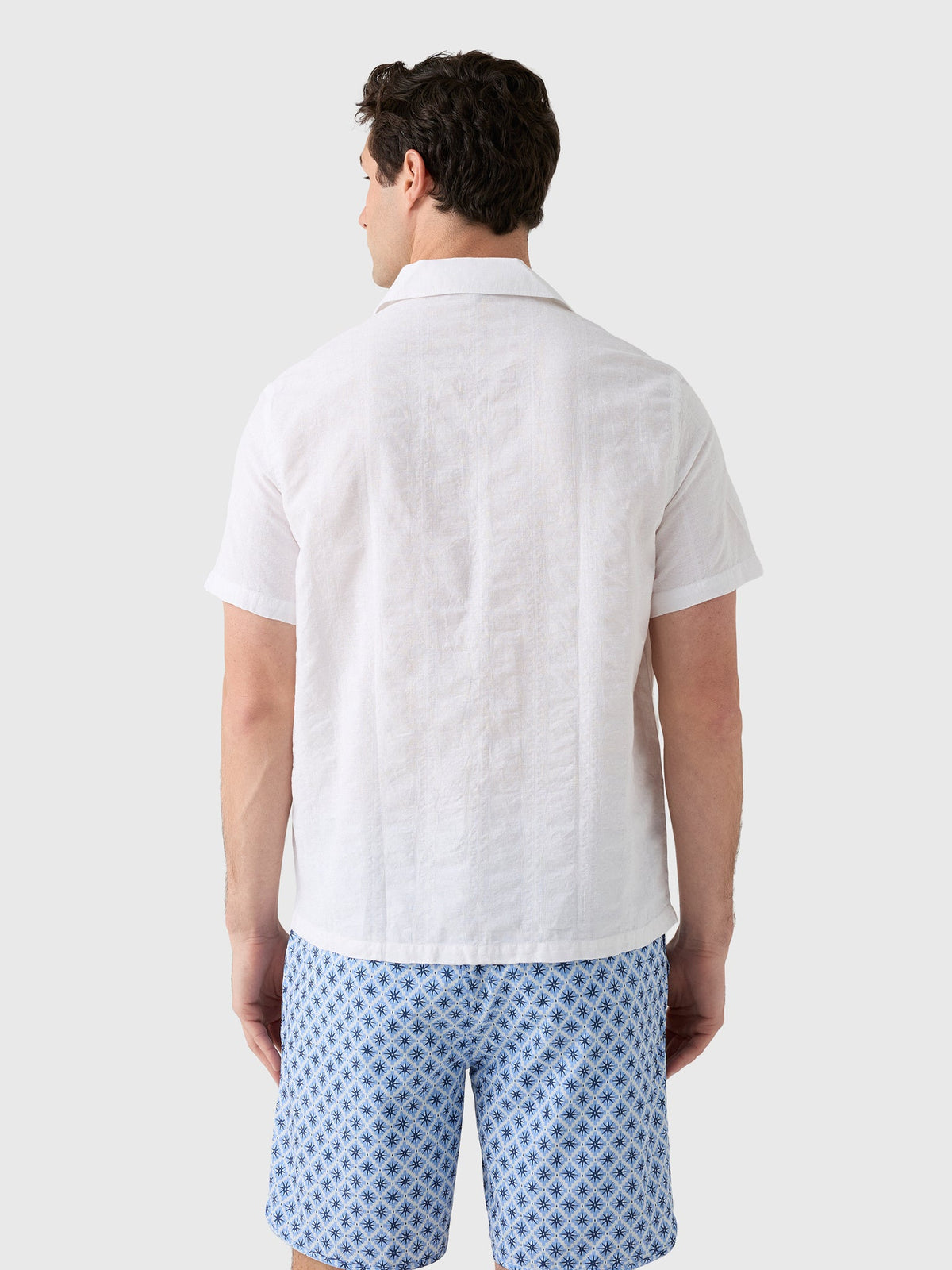 Onia Men's Cotton Linen Pop-Over Polo
