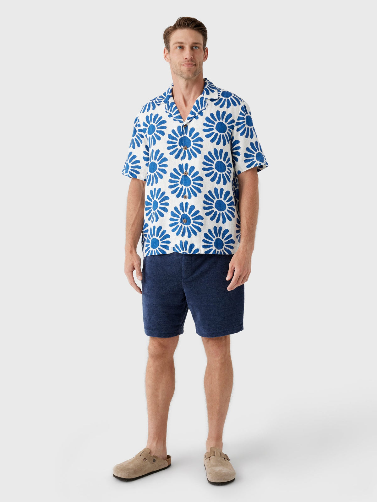 Faherty Brand Men's Short-Sleeve Linen Camp Shirt
