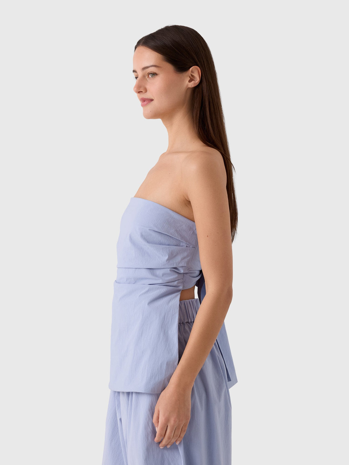 St. Agni Women's Strapless Tie Back Top