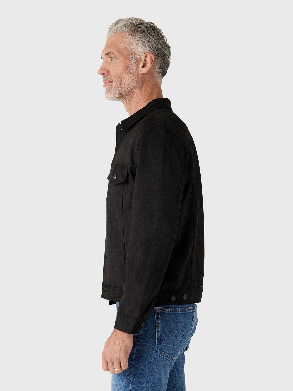 Rye51 Men's The Rusty Microsuede Trucker Jacket