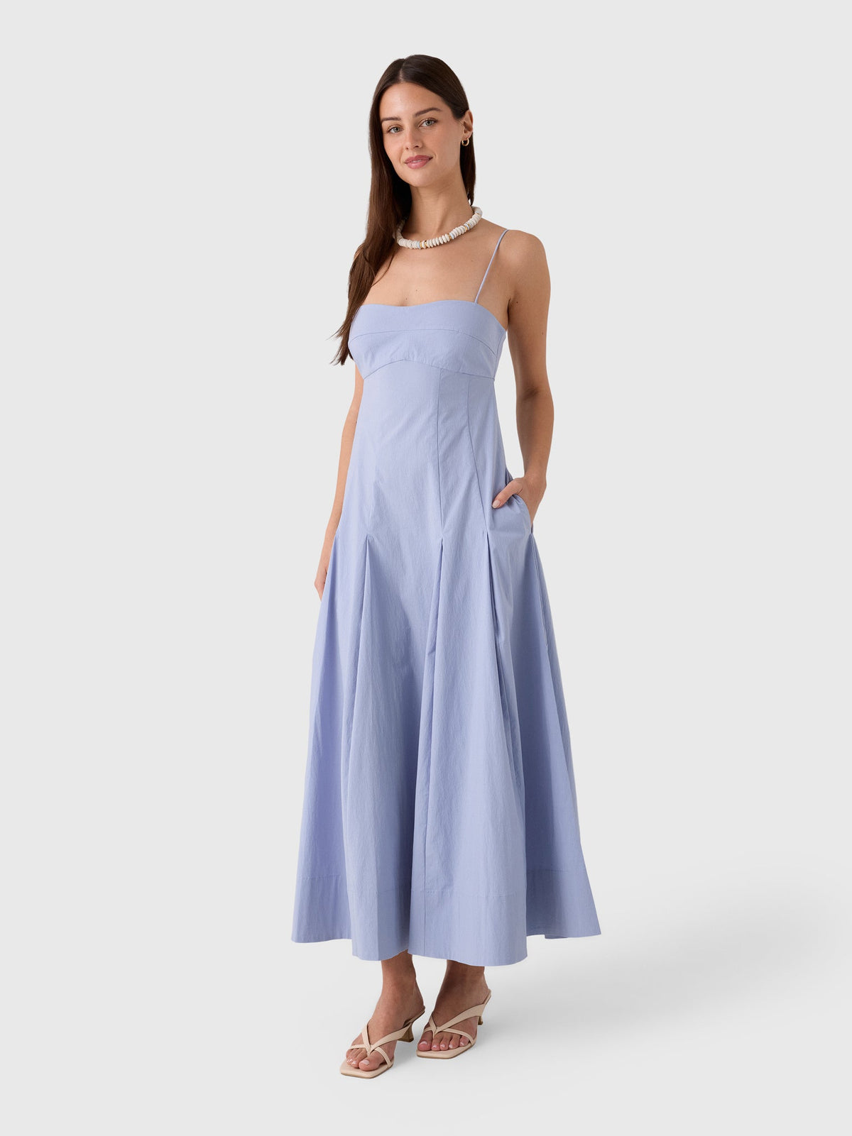 St. Agni Women's Everyday Cotton Pleat Dress