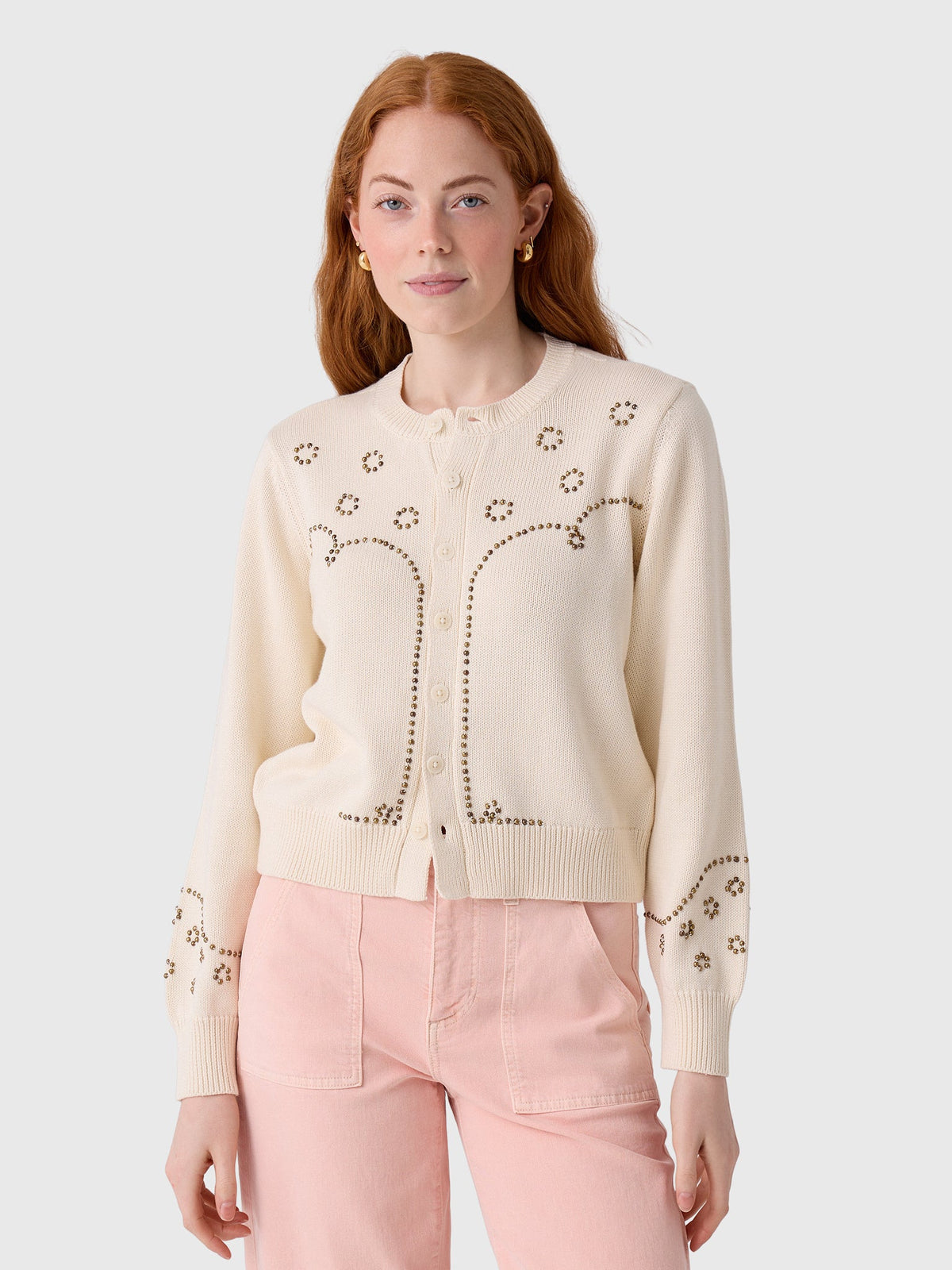 The Great Women's The Studded Cardigan