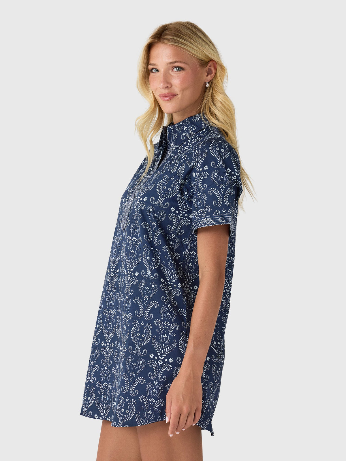 Never A Wallflower Women's Split Neck Dress