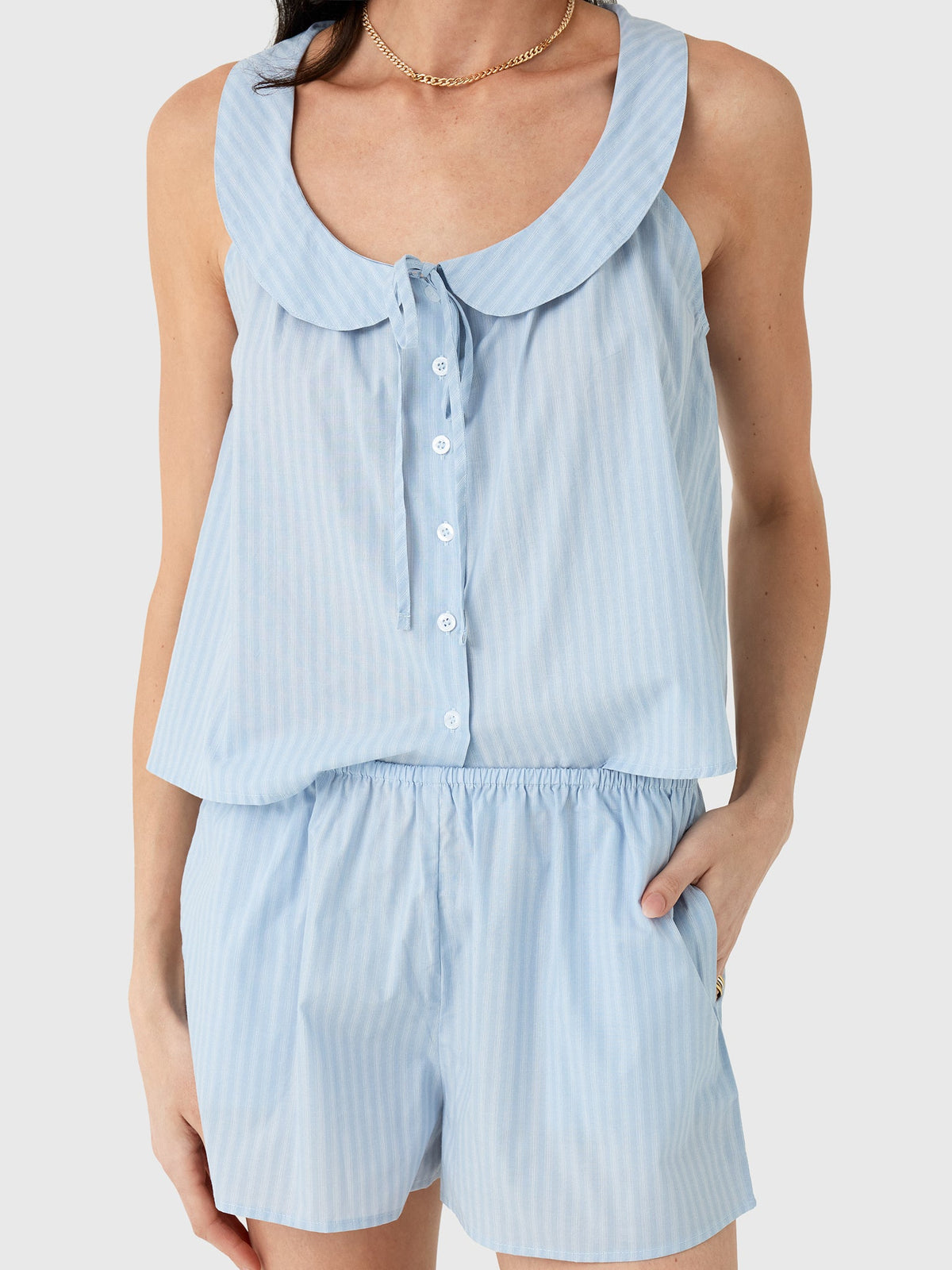 Deiji Studios Women's Round Collar Set