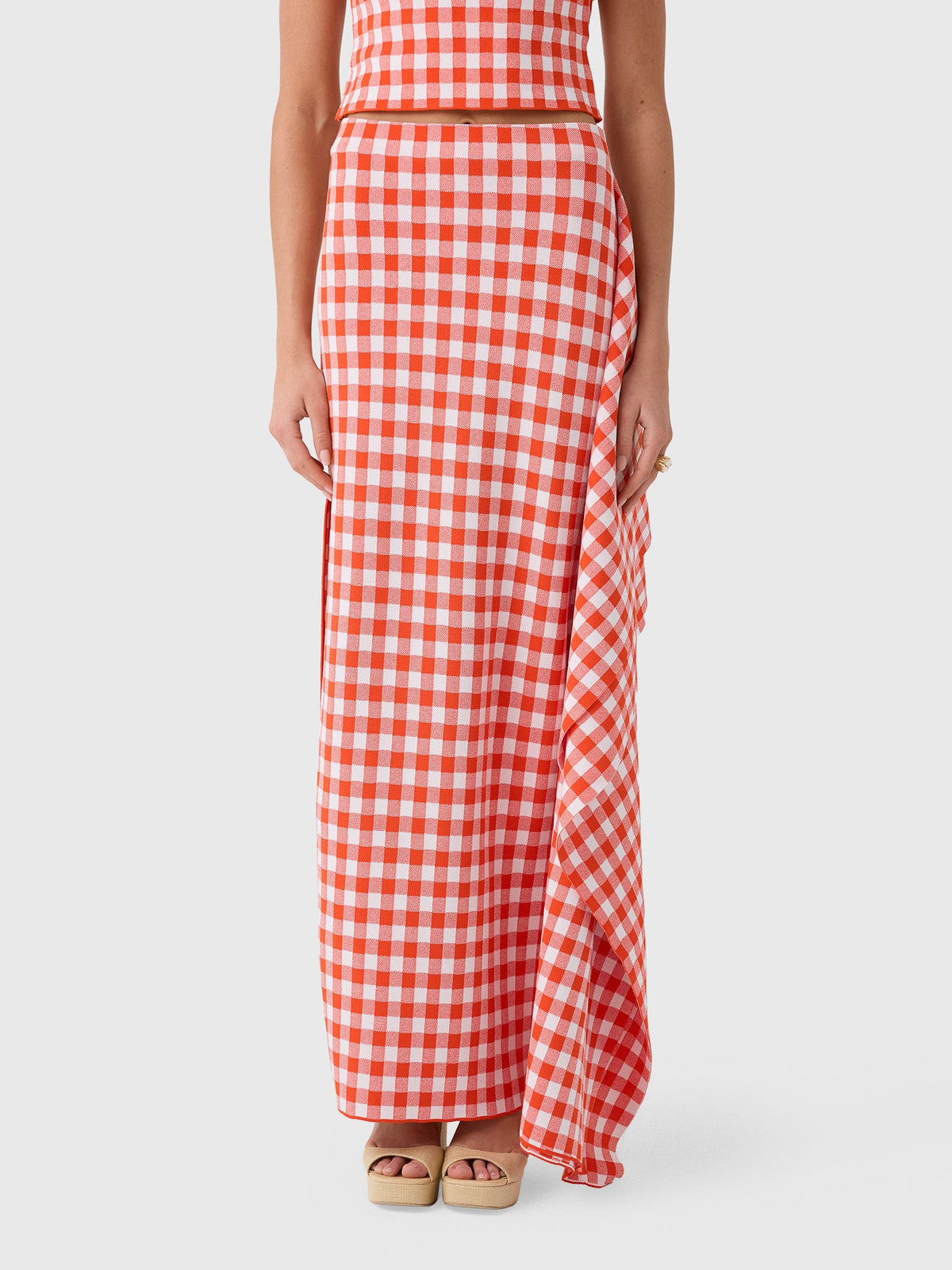 Awake Mode Women's Knitted Side Panel Maxi Skirt