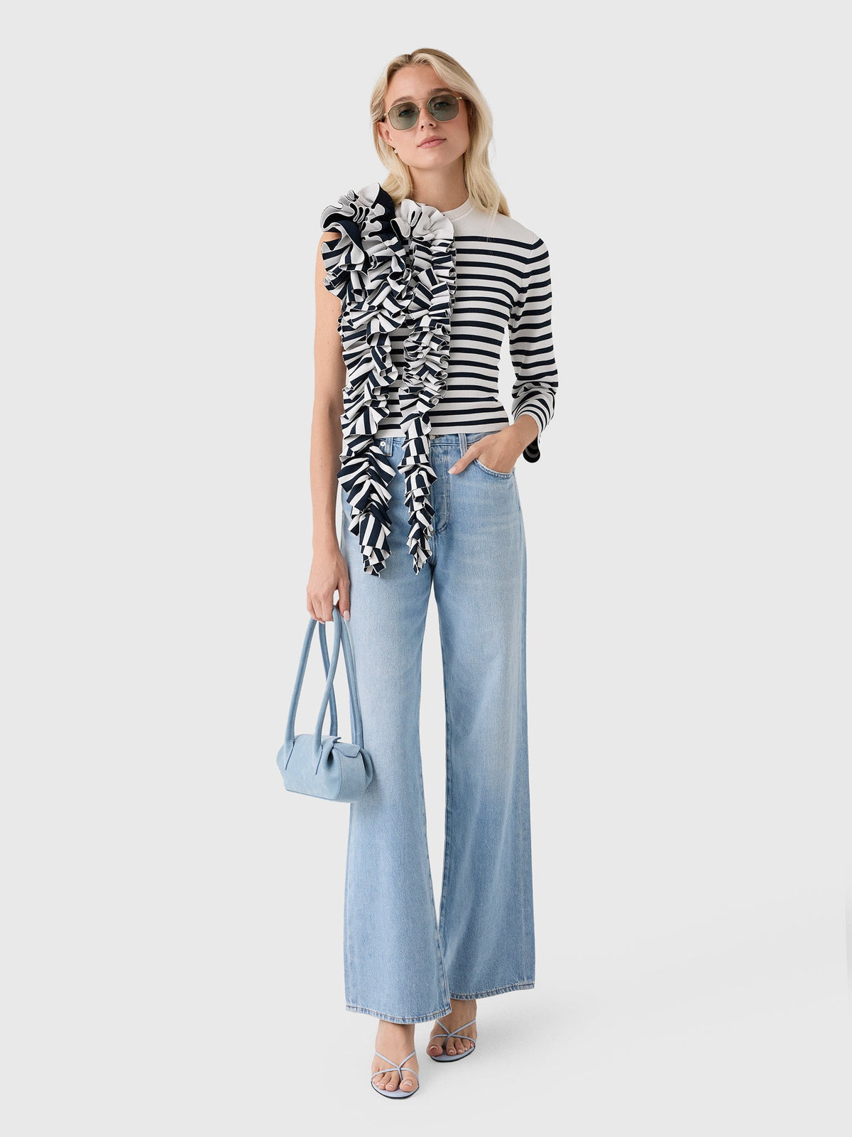 Awake Mode Women's Knitted Ruffle Top