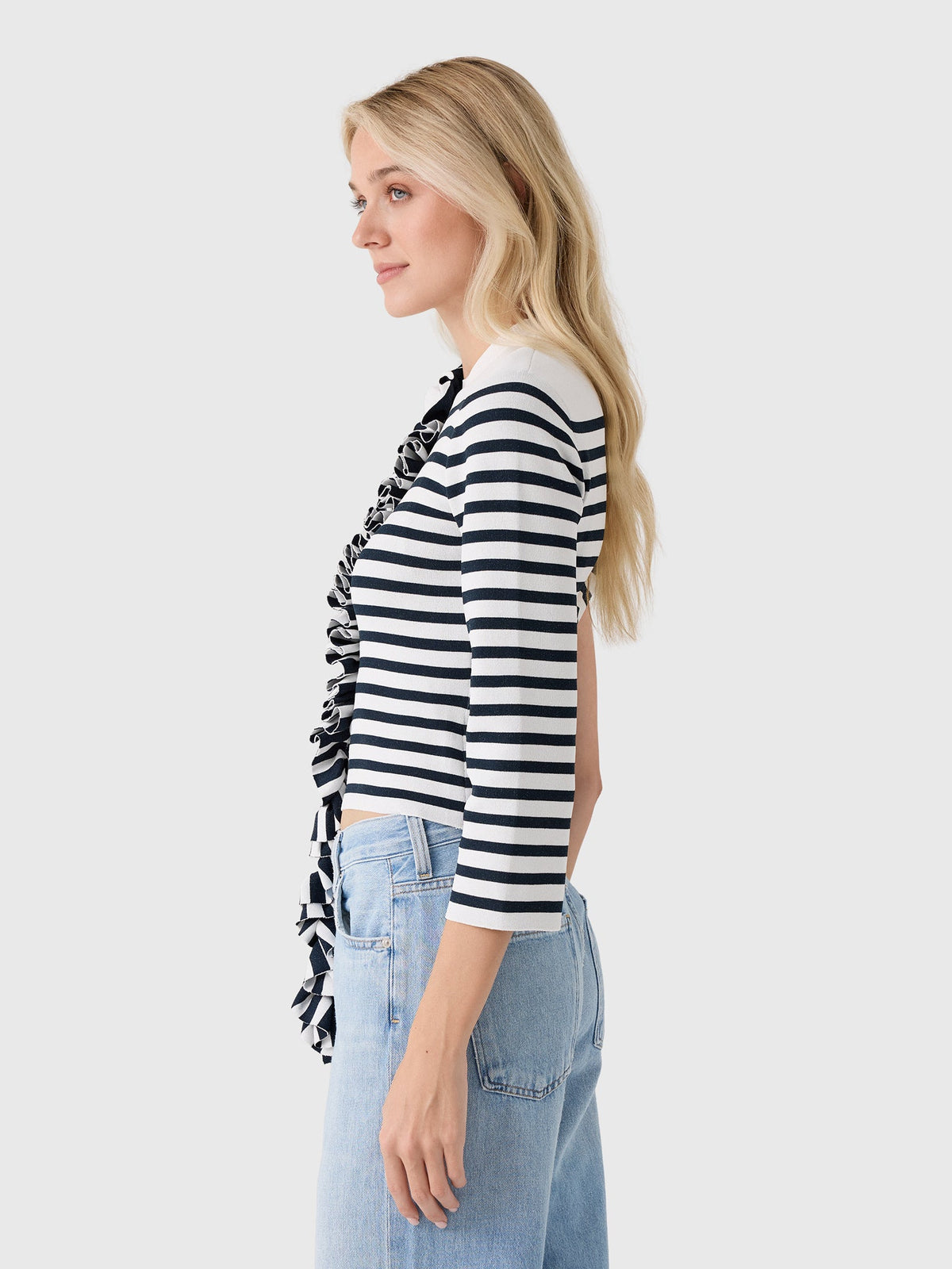 Awake Mode Women's Knitted Ruffle Top
