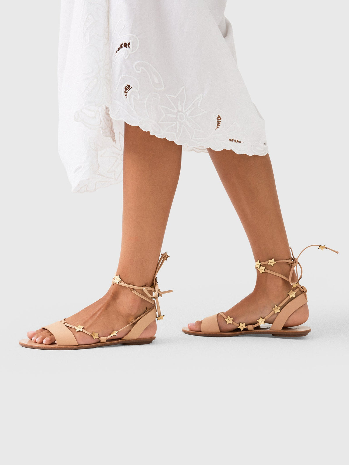 Loeffler Randall Women's Starla Leather Wrap Sandal