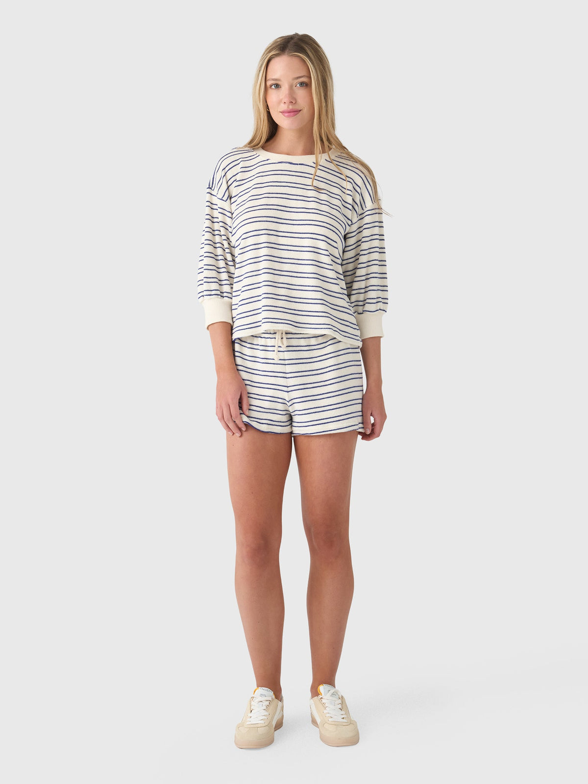 Perfect White Tee Women's Roxy Stripe Terry Sweatshirt