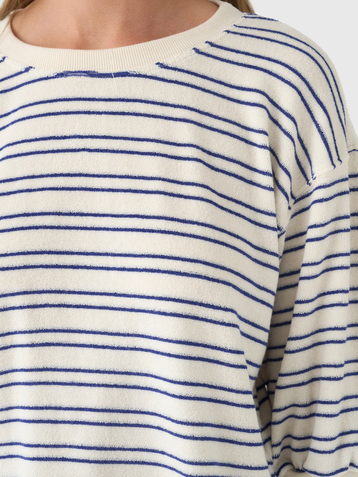 Perfect White Tee Women's Roxy Stripe Terry Sweatshirt