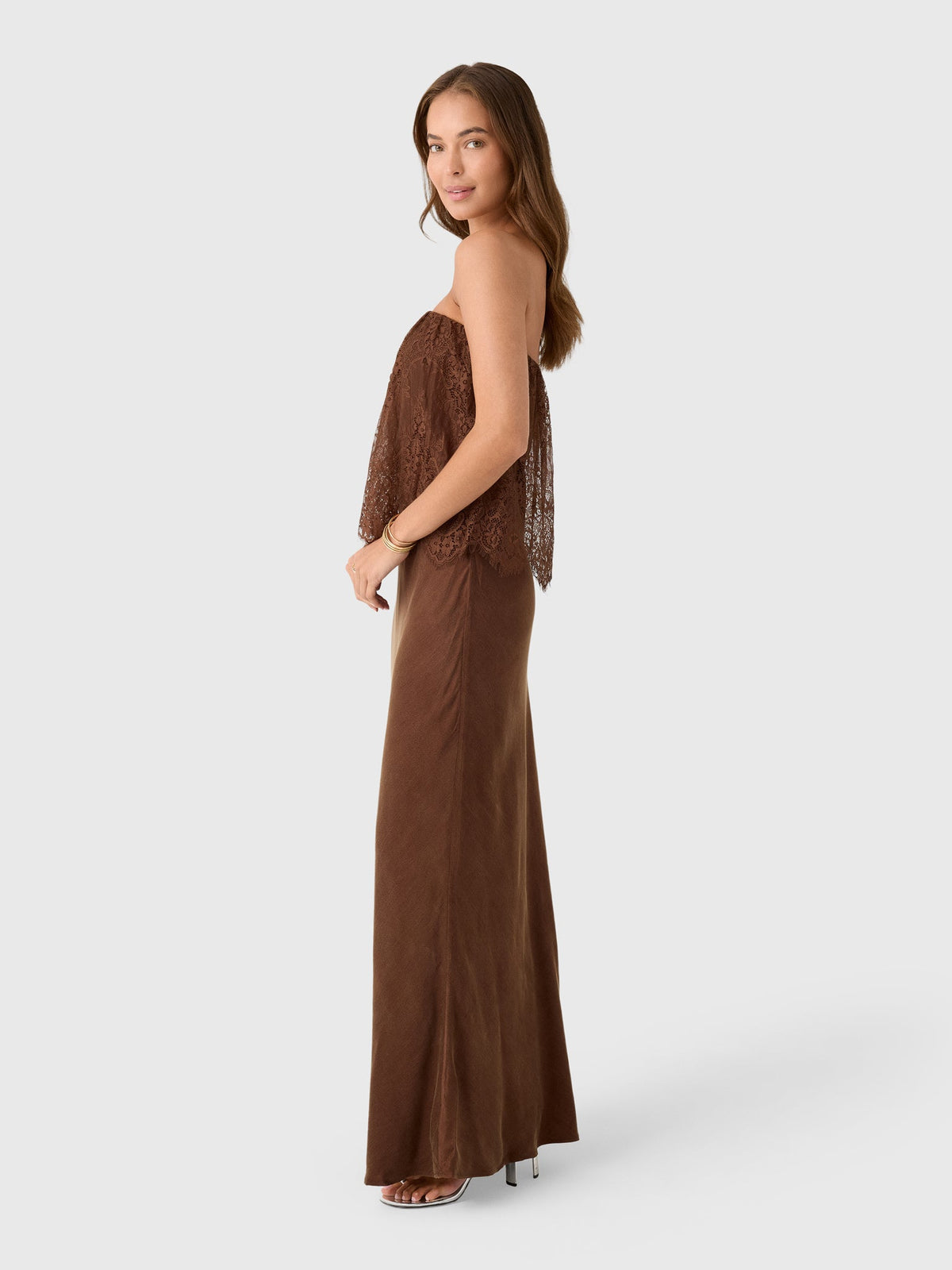 Third Form Women's Visions Lace Strapless Maxi Dress