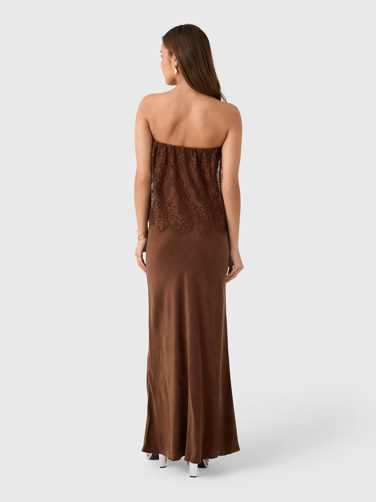 Third Form Women's Visions Lace Strapless Maxi Dress