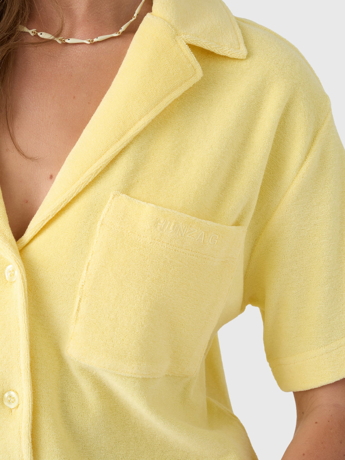 Hunza G Women's Terry Towelling Cuban Shirt