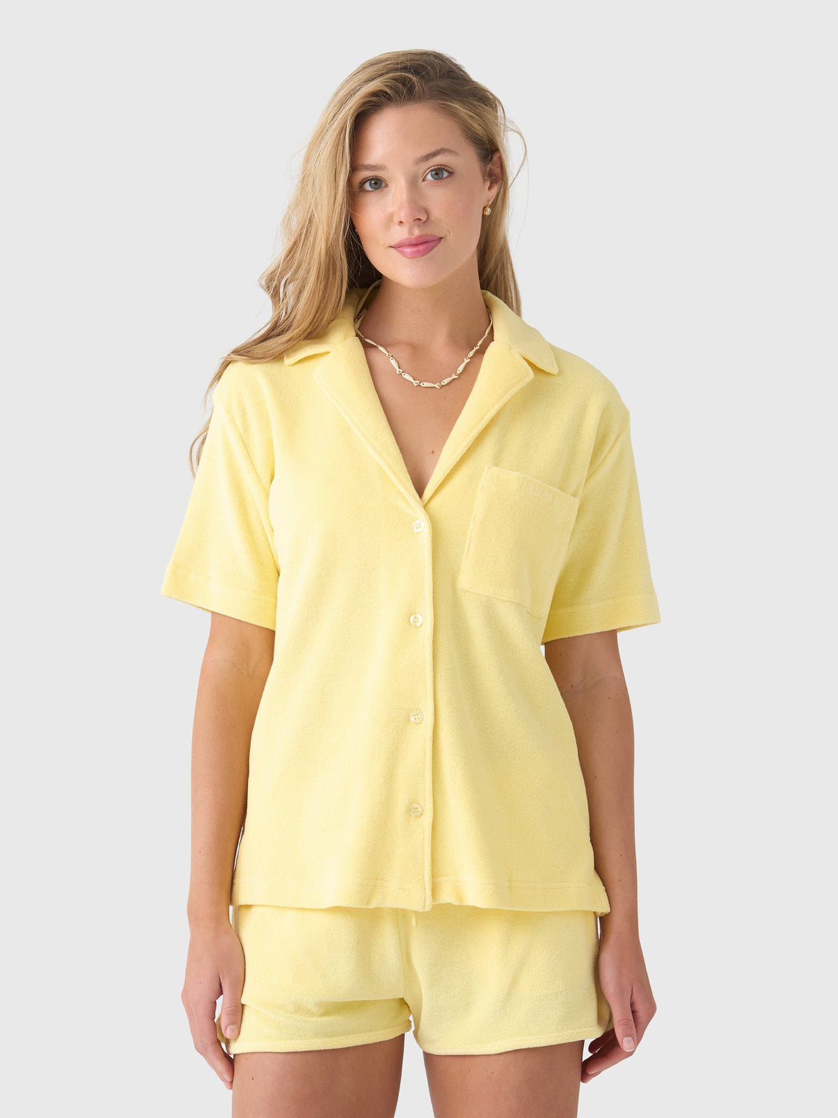 Hunza G Women's Terry Towelling Cuban Shirt