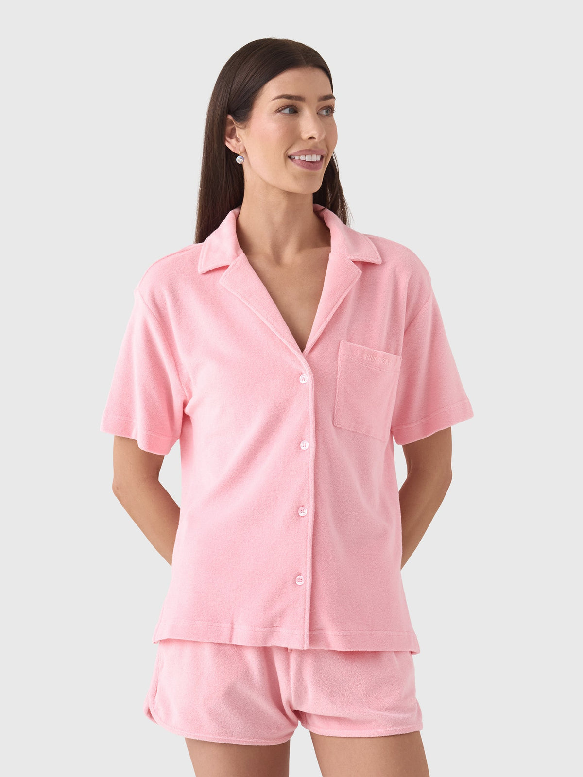 Hunza G Women's Terry Towelling Cuban Shirt