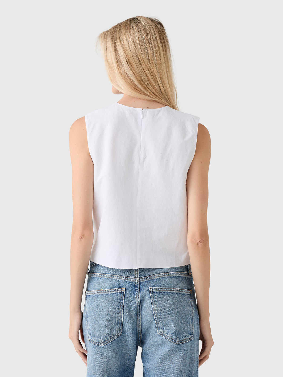 Vince Women's Linen Crew Neck Shell