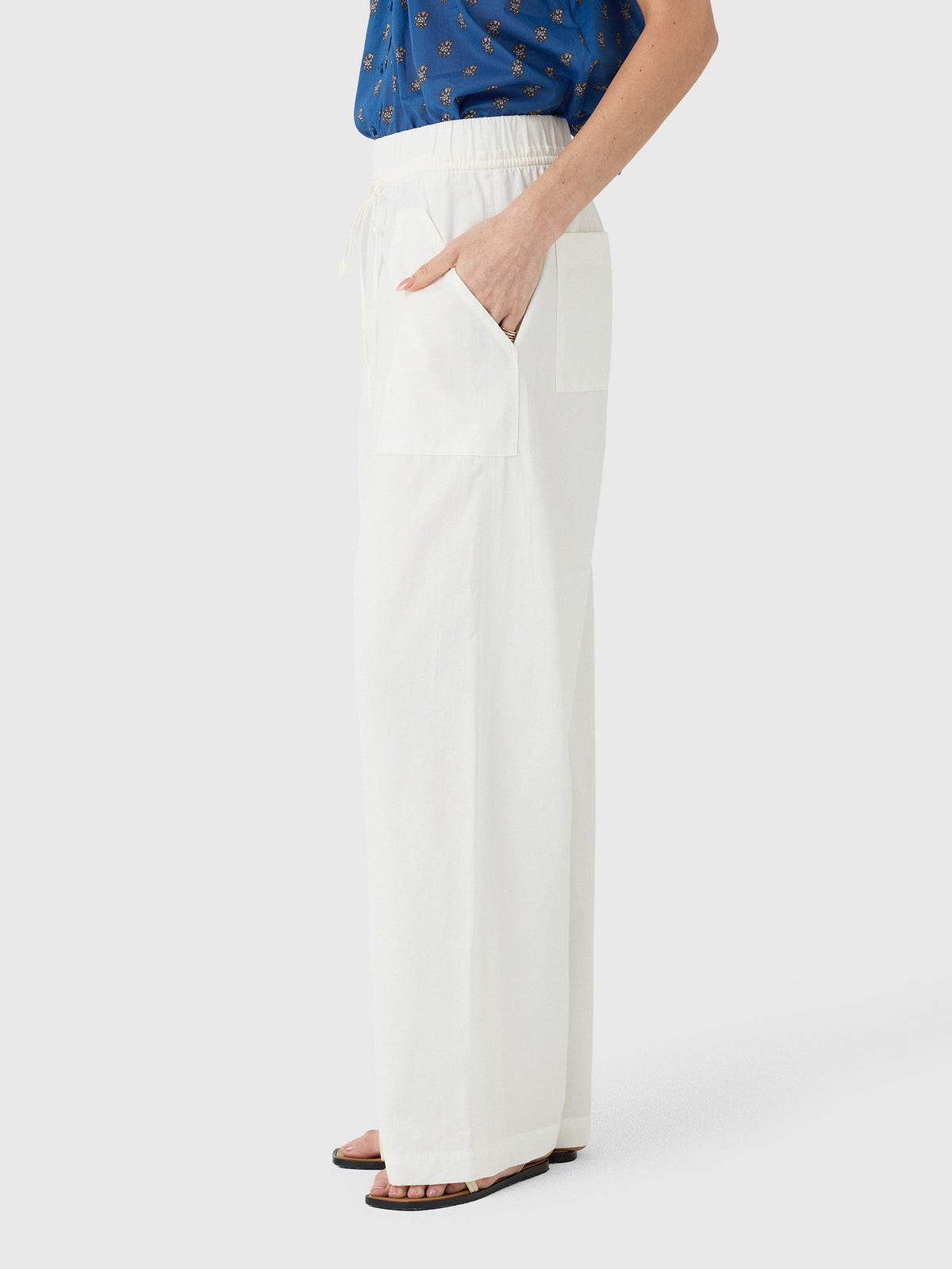 Vince Women's Cotton Double-Waist Drawstring Pant