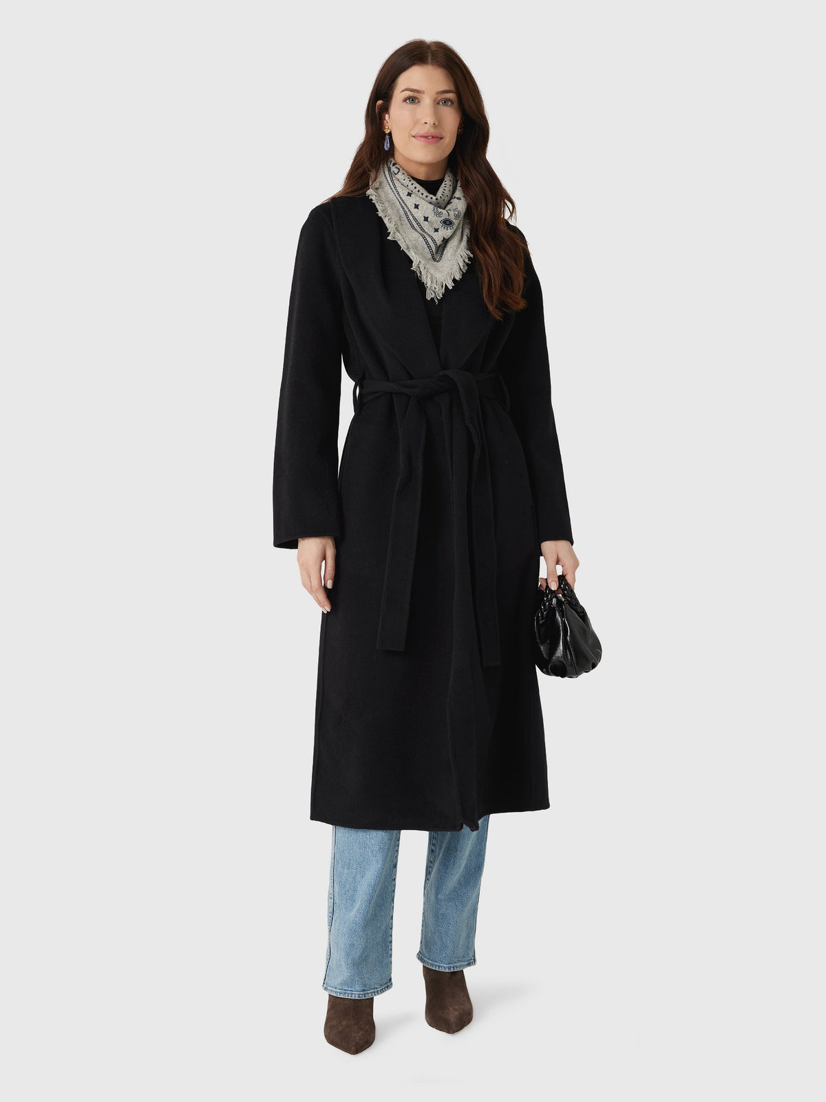 Vince Women's Wool-Cashmere Shawl-Collar Long Coat