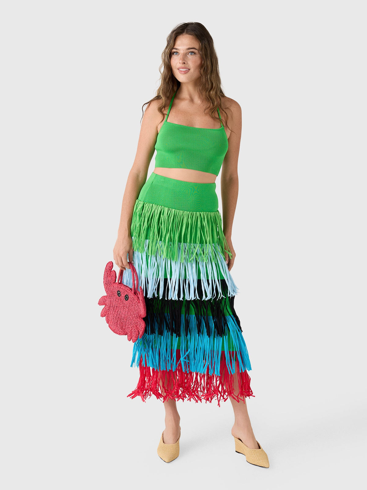 Simon Miller Women's Dio Fringe Knit Skirt