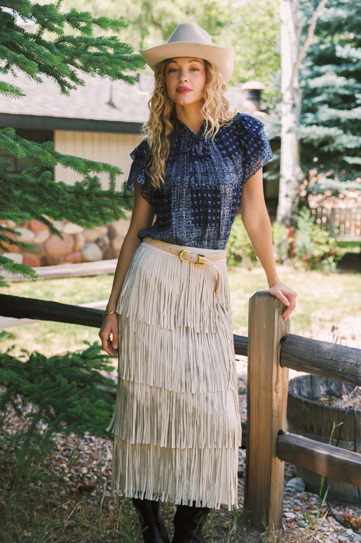 Simon Miller Women's Za Za Vegan Leather Fringe Skirt