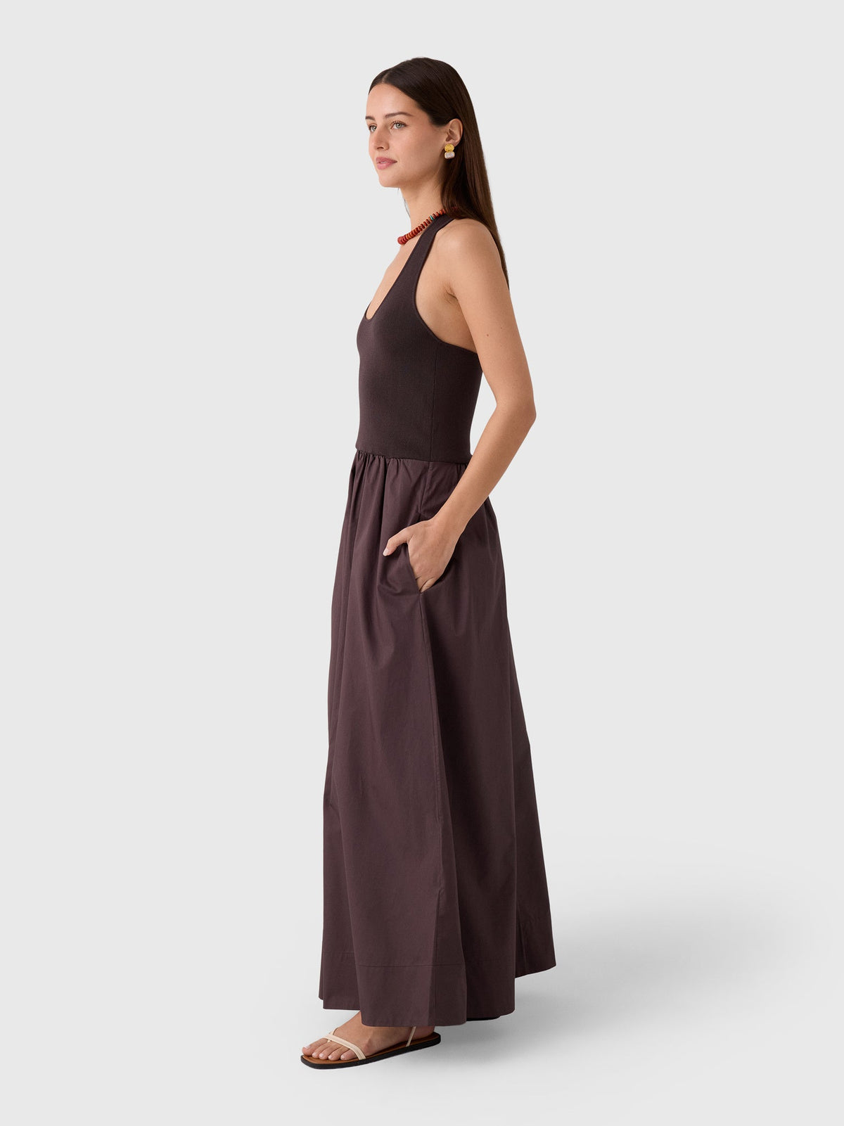 St. Agni Women's Halter Gathered Dress
