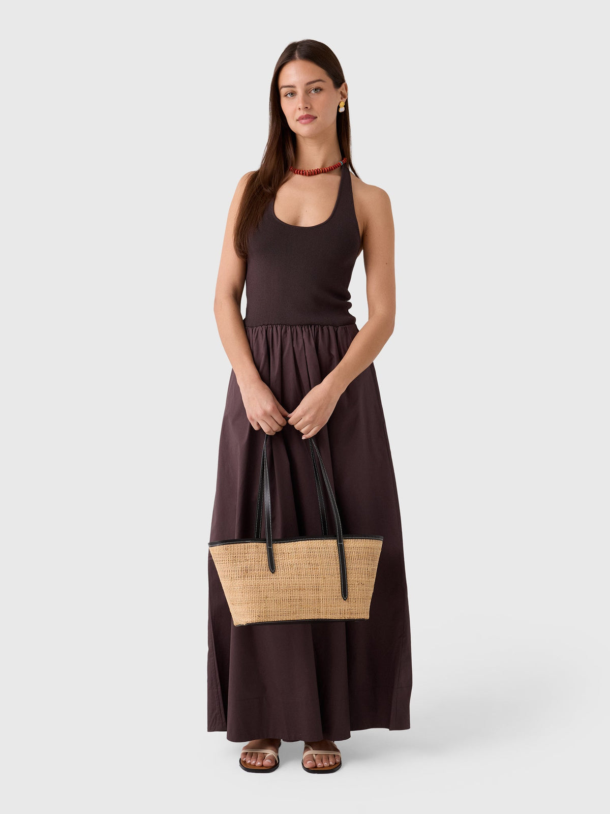 St. Agni Women's Halter Gathered Dress
