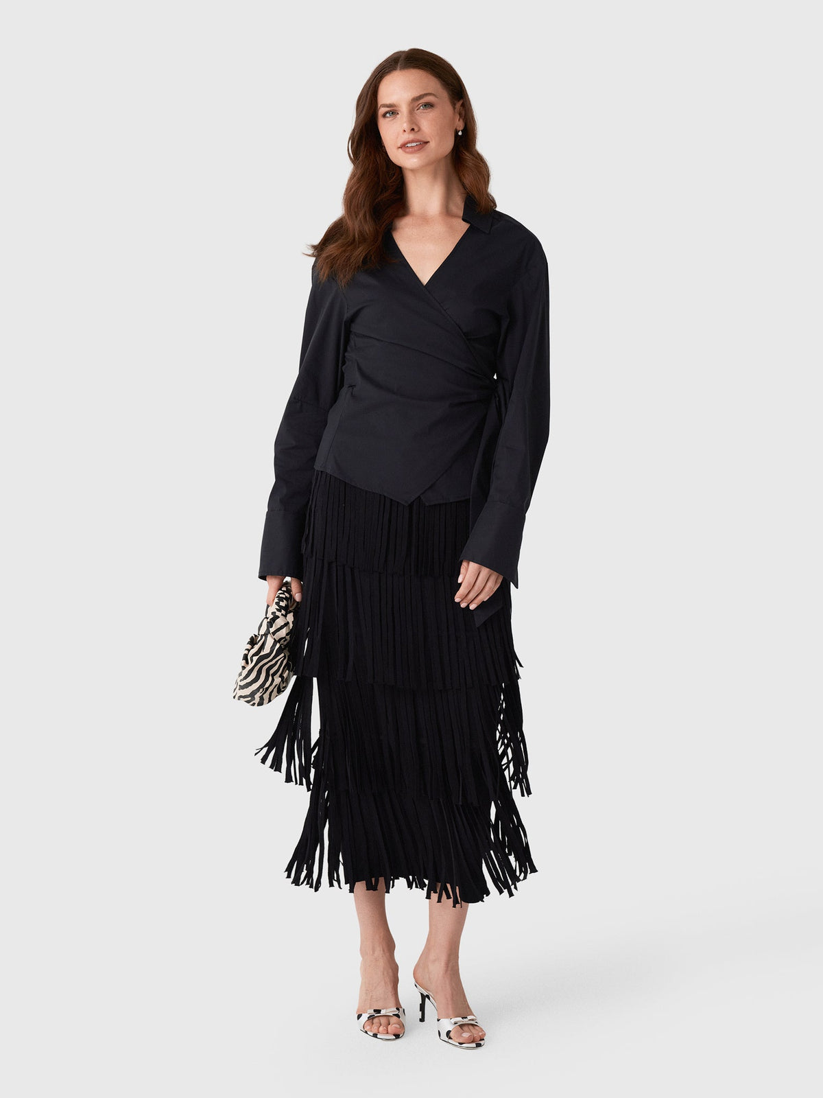 Simon Miller Women's Anya Poplin Wrap Top