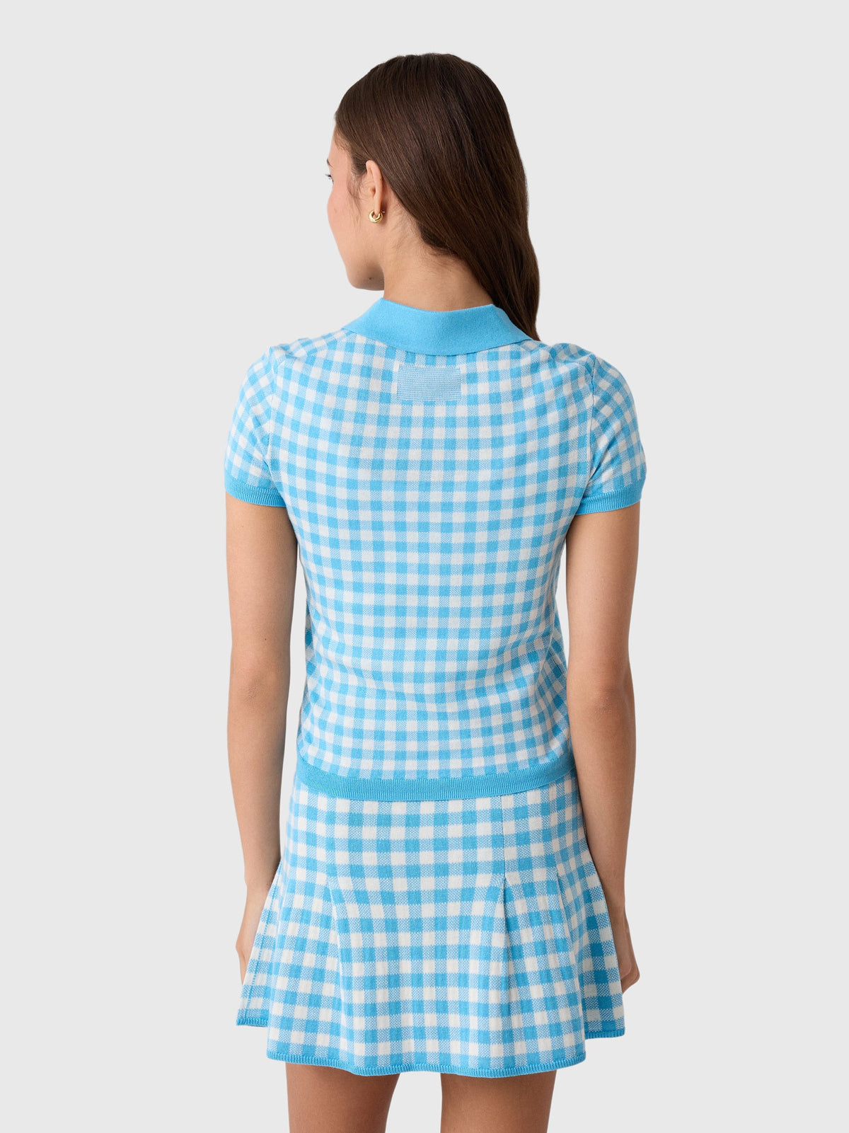 Guest In Residence Women's Gingham Shrunken Polo