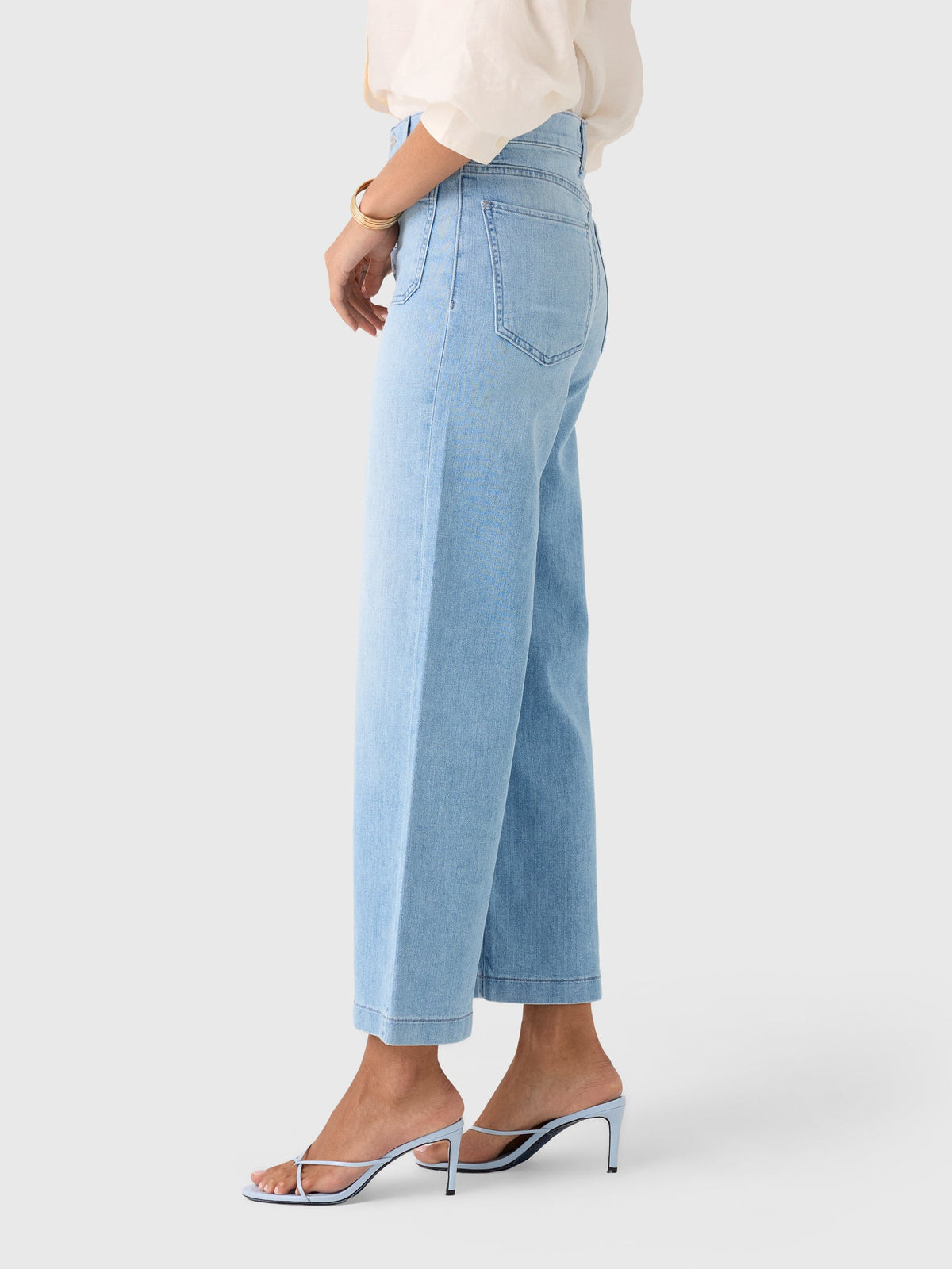 Le Jean Women's Georgia Wide Leg Ankle Jean