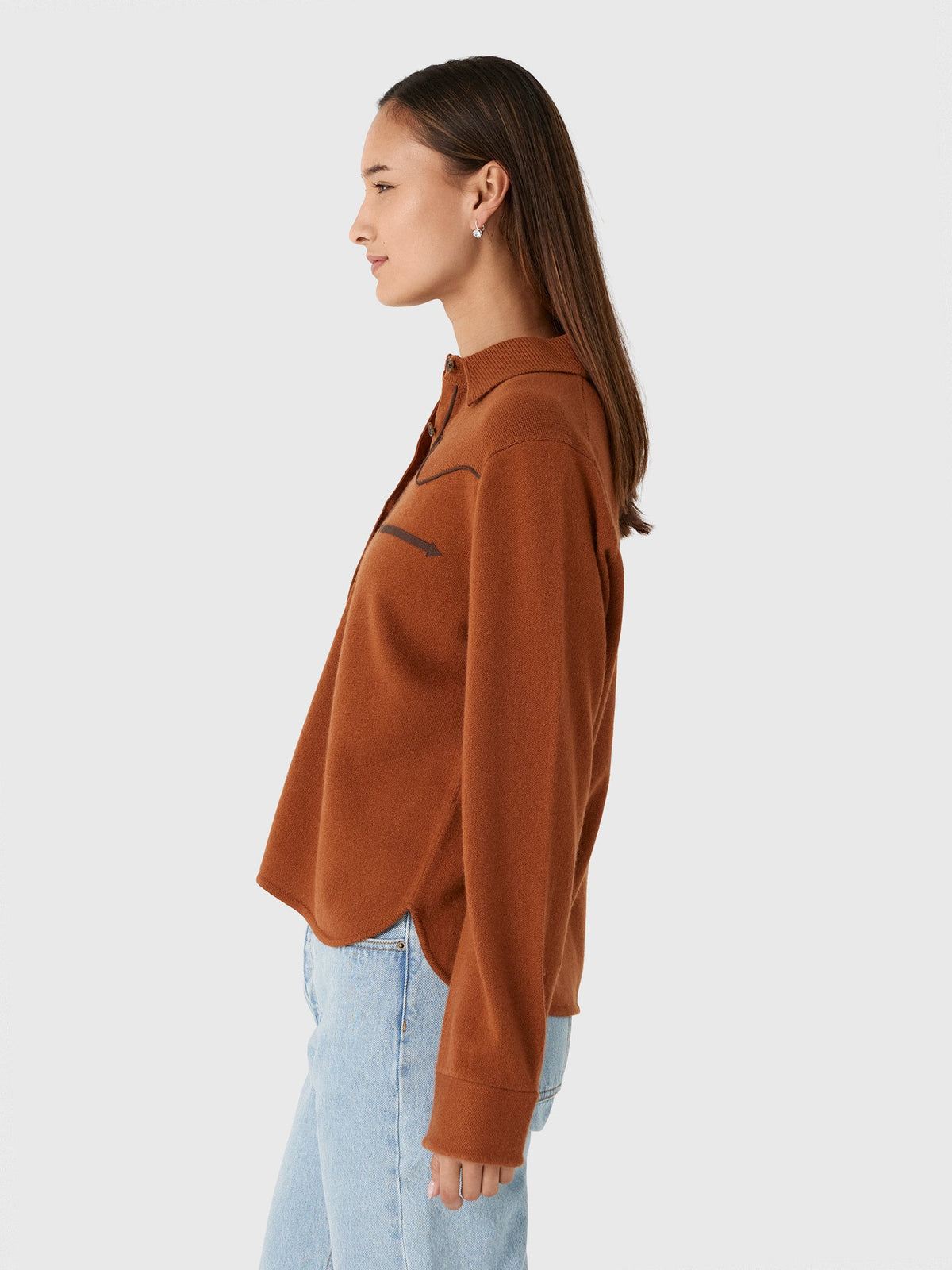Guest In Residence Women's Cropped Western Shirt