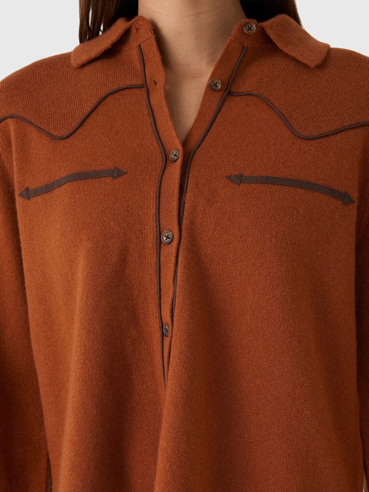 Guest In Residence Women's Cropped Western Shirt