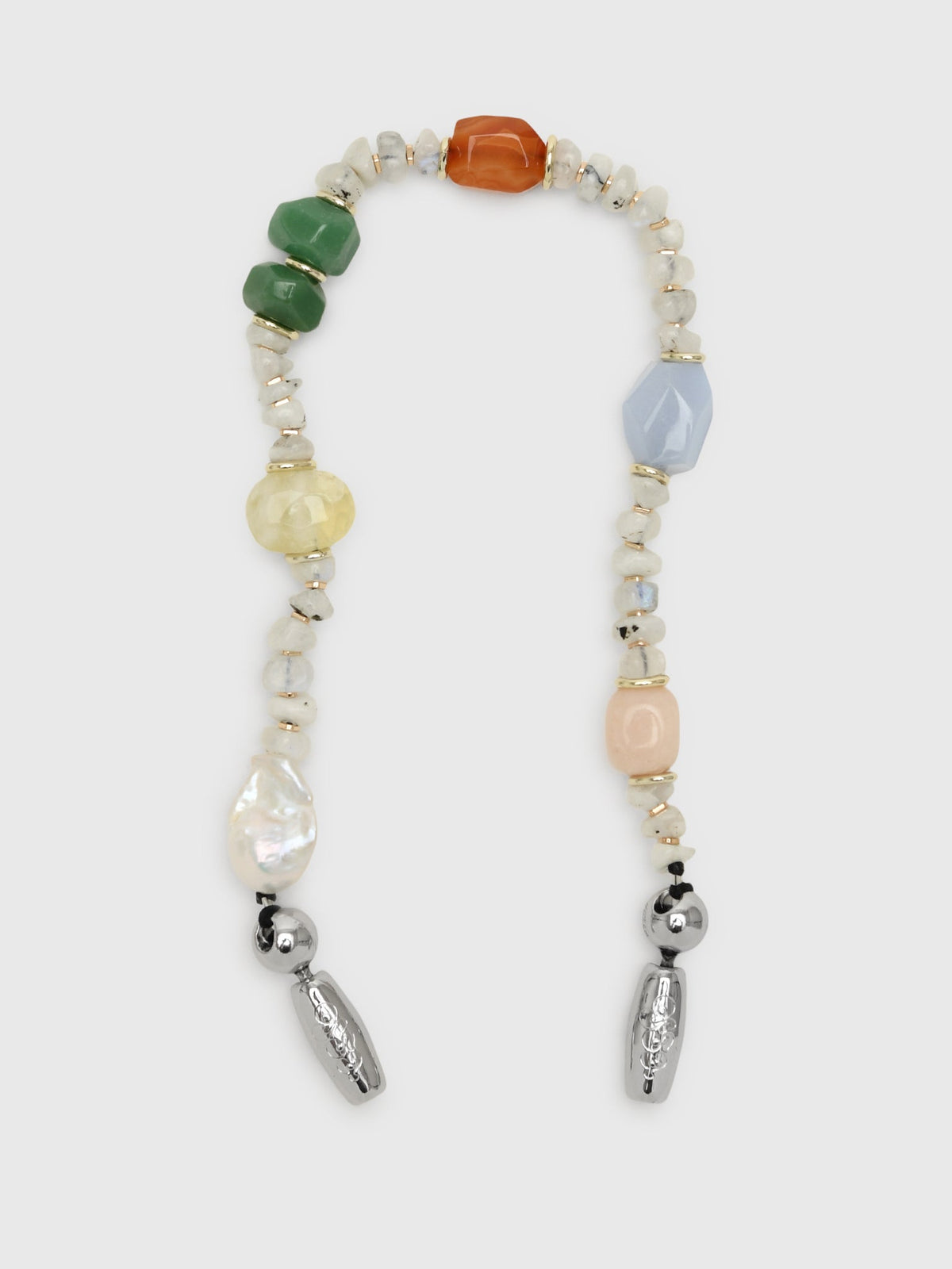 OSSA Stacked Gemstone & Pearl Wristlet