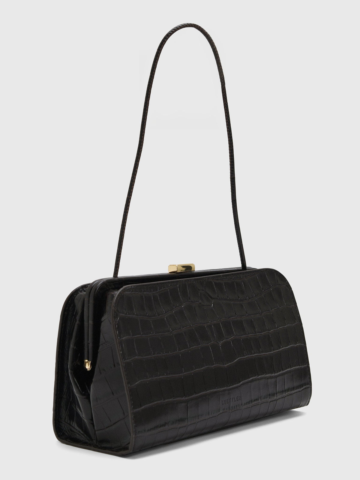 Loeffler Randall Zella Crocodile Leather Clutch