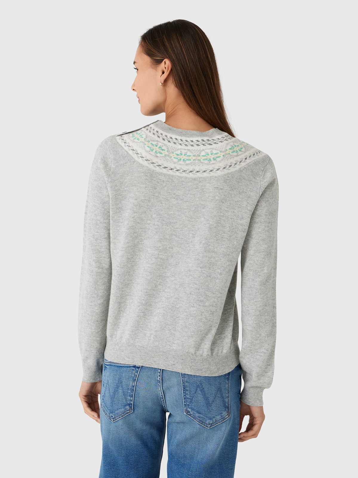 Jumper 1234 Women's Yoke Fairisle Crew Sweater