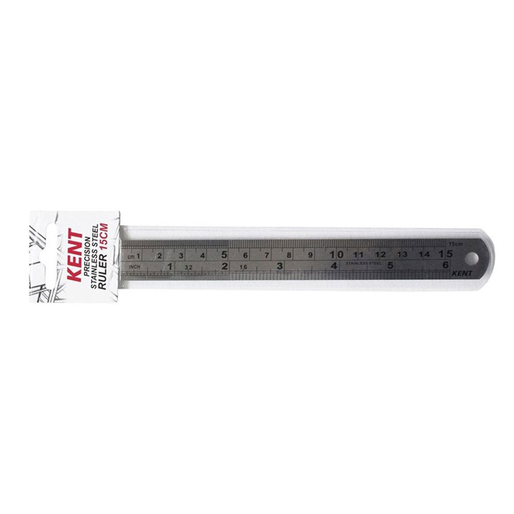 Kent Imperial and Metric Steel Ruler - 15cm