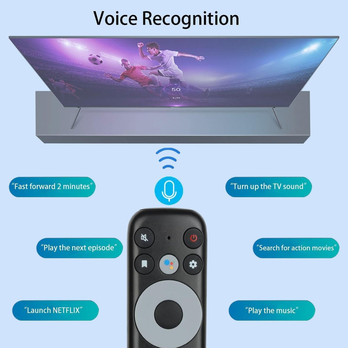 RC902V FAR1 Voice Remote Control Compatible with TCL C835 C635 X925 C735 P735 & MORE 4K & 8K Google TV4K & 8K TVs
