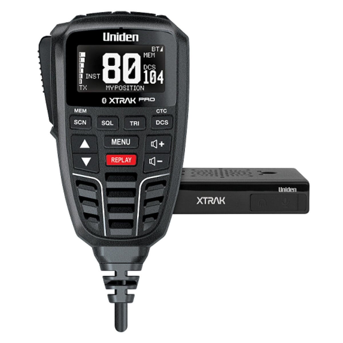 Uniden XTRAK 80 PRO Smart UHF Radio with Large OLED Display and Location Sharing